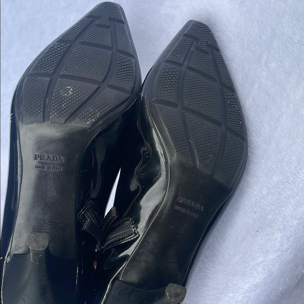 Prada Glossy Black Ankle Booties - Picture 10 of 11